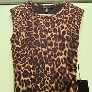White House Black Market Animal Print Dress NWT size XS